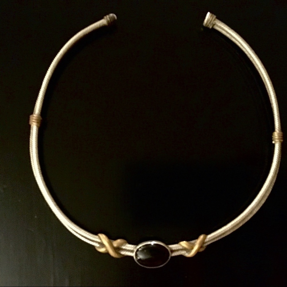 Vintage Black and Gold Necklace